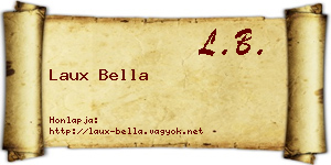 Laux Bella névjegykártya